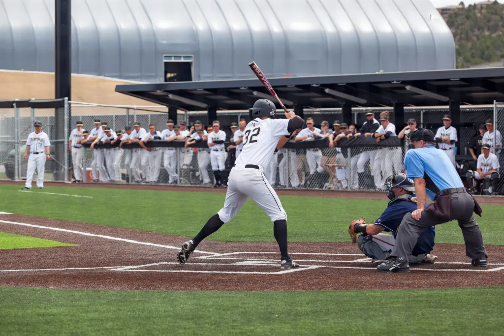 UCCS Baseball team during a game